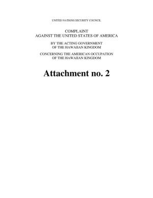 Attachment No. 2 DOMINION of the HAWAIIAN KINGDOM