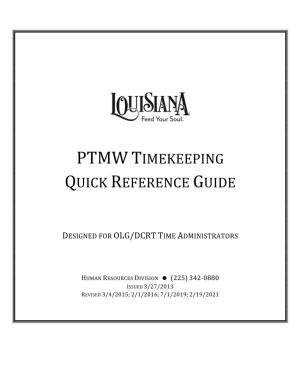 Ptmw Timekeeping Quick Reference Guide
