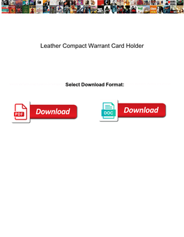 Leather Compact Warrant Card Holder