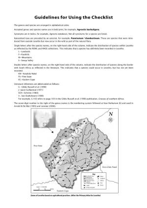 A Checklist of Lesotho Grasses