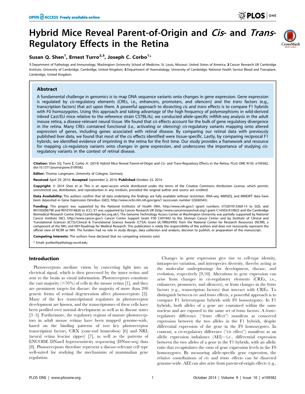 Hybrid Mice Reveal Parent-Of-Origin and Cis- and Trans- Regulatory Effects in the Retina