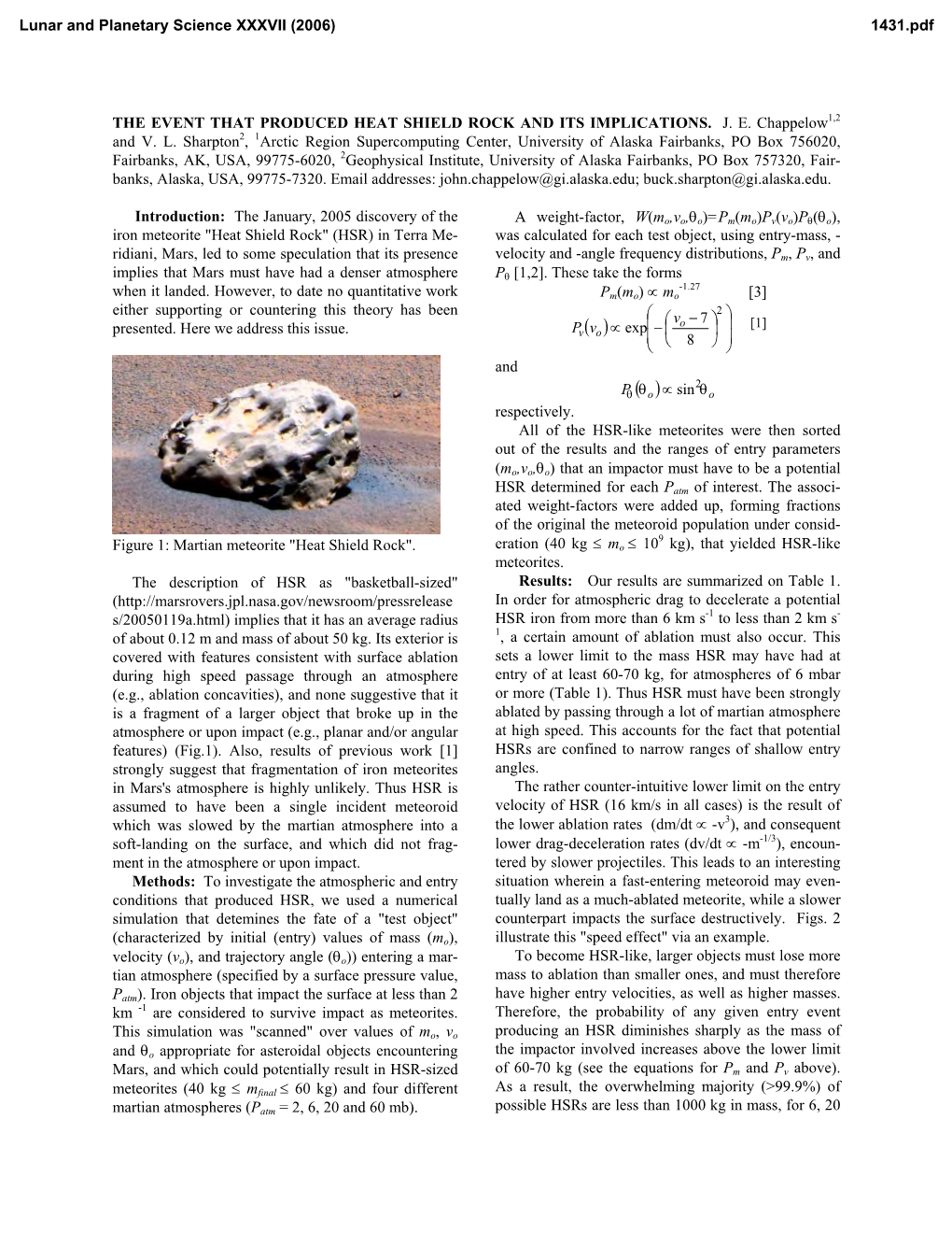 The Event That Produced Heat Shield Rock and Its Implications