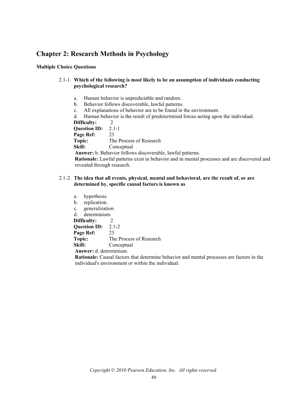 Chapter 2: Research Methods in Psychology