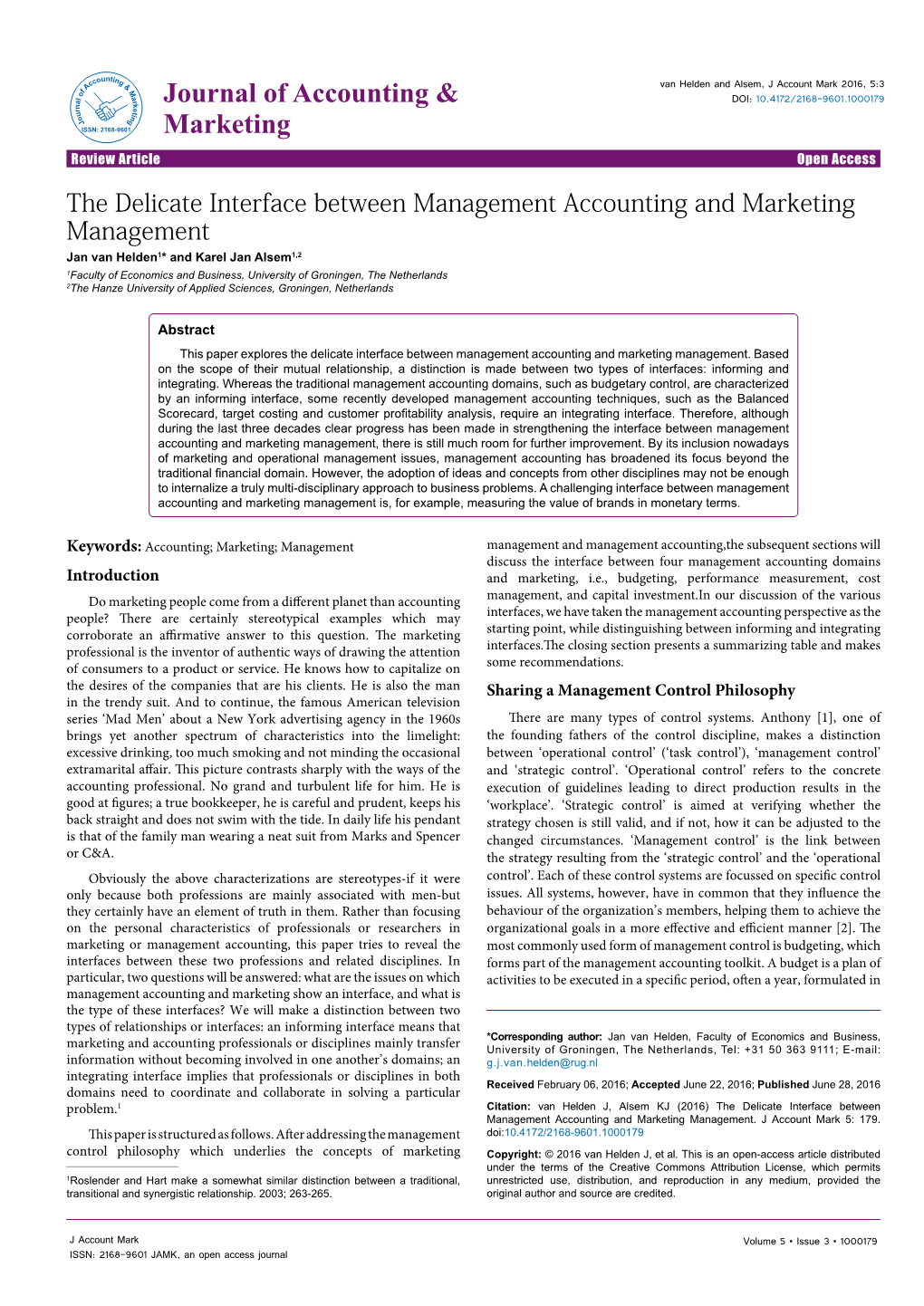 The Delicate Interface Between Management Accounting And