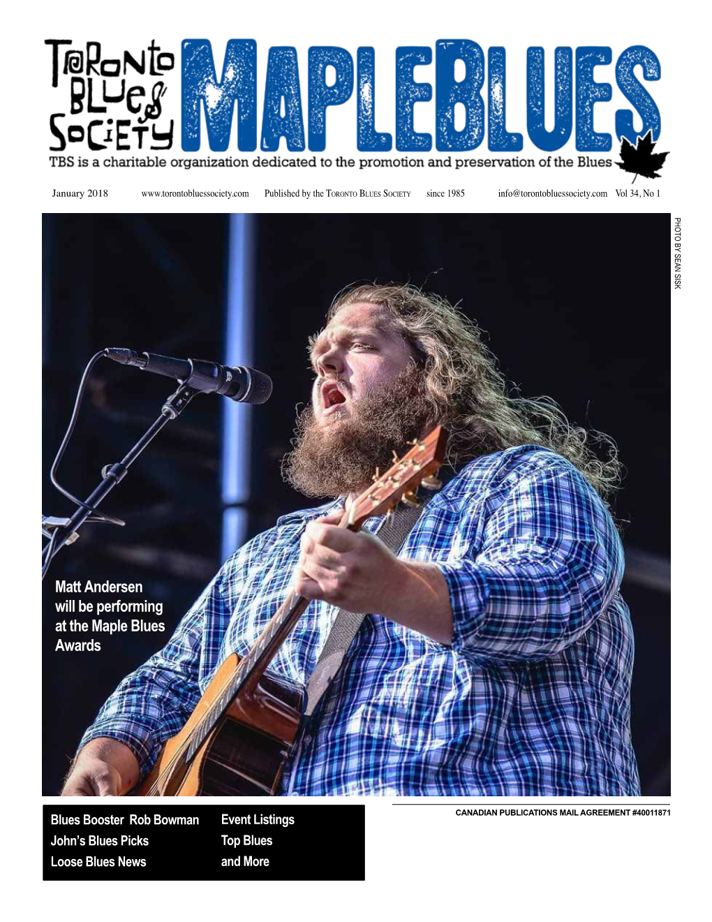 Matt Andersen Will Be Performing at the Maple Blues Awards