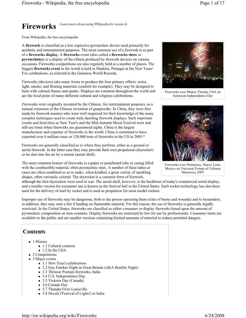 Fireworks - Wikipedia, the Free Encyclopedia Page 1 of 17
