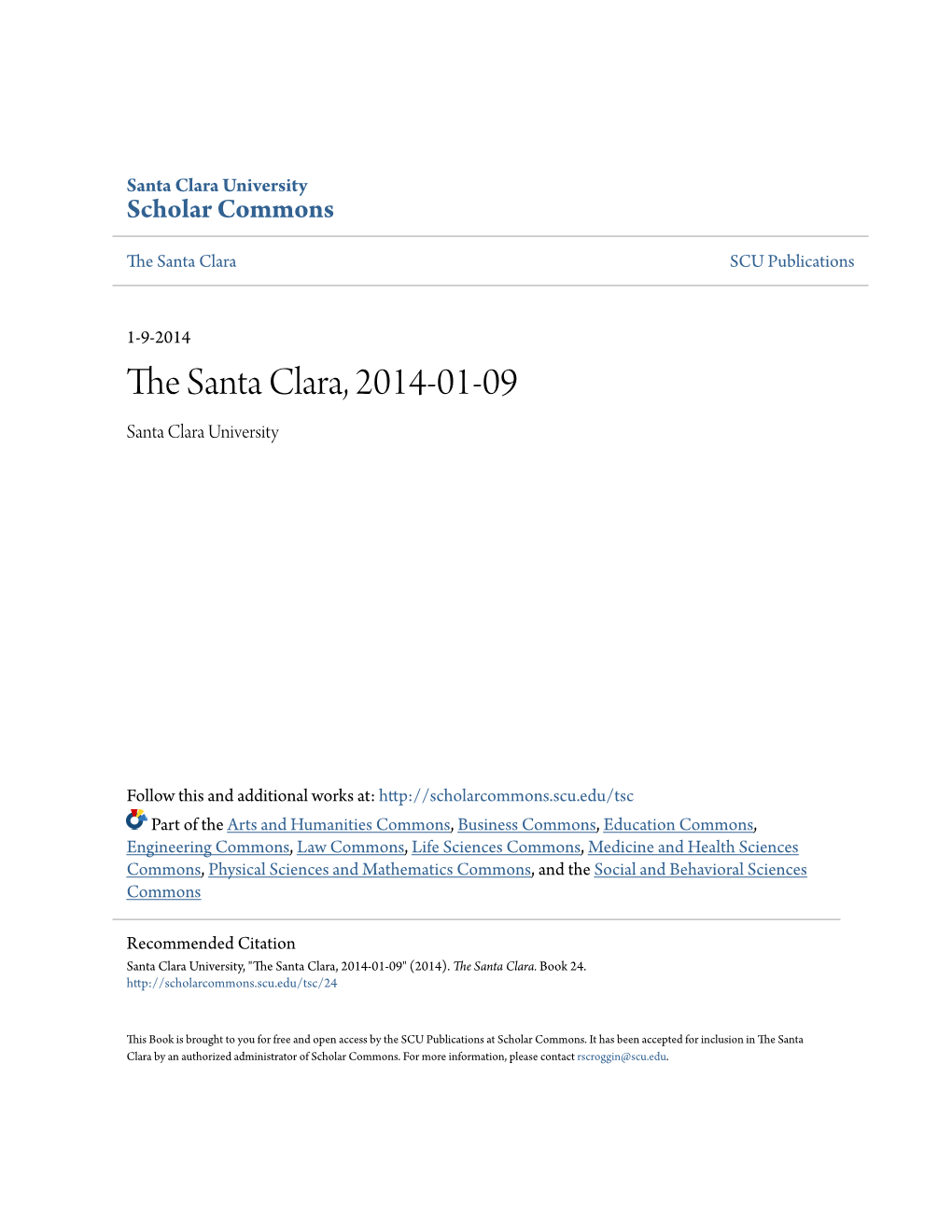 The Santa Clara, 2014-01-09