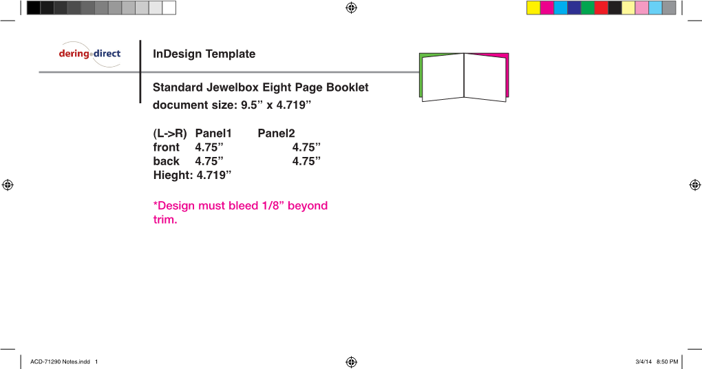 Indesign Template Standard Jewelbox Eight Page