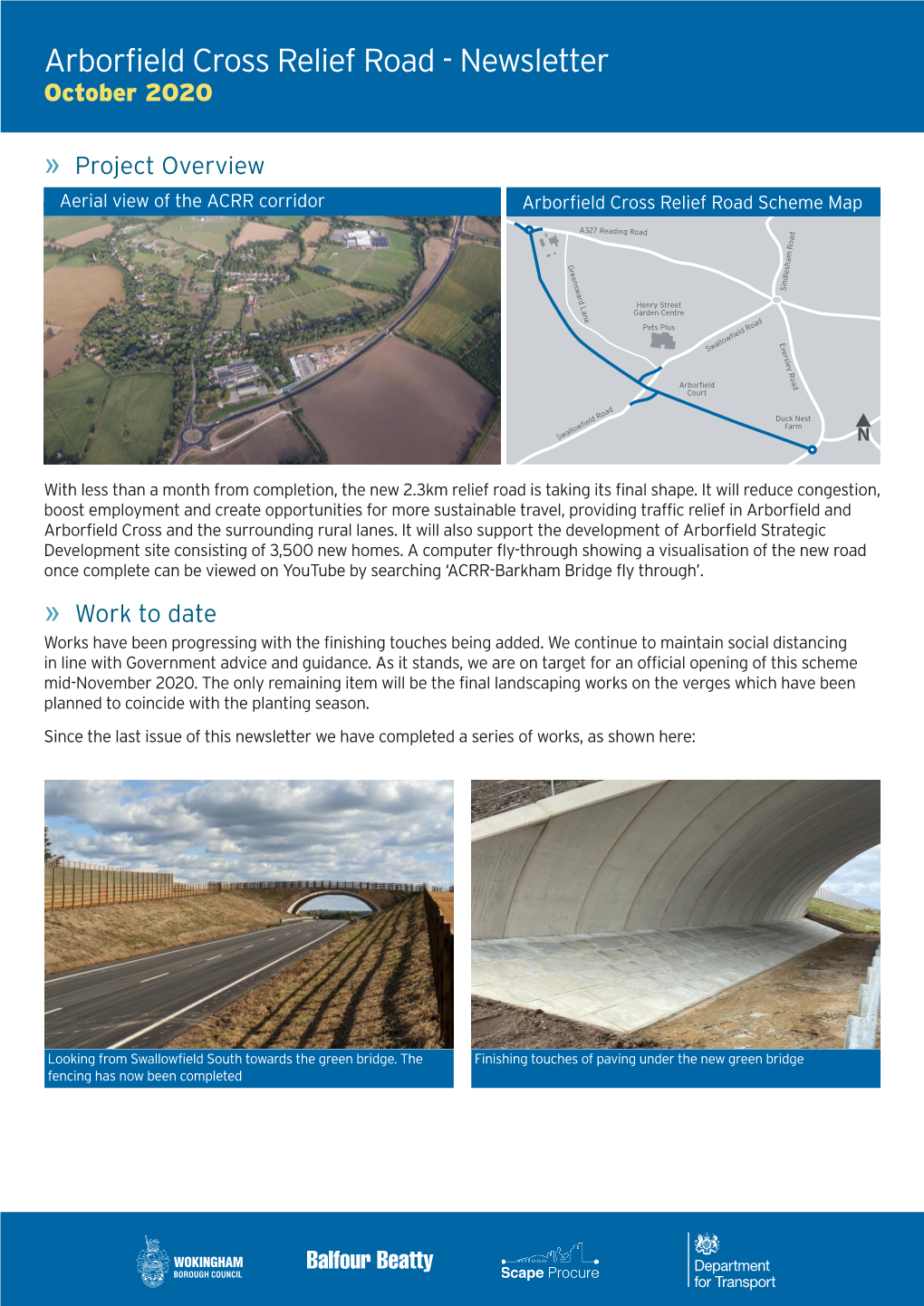 Arborfield Cross Relief Road - Newsletter October 2020
