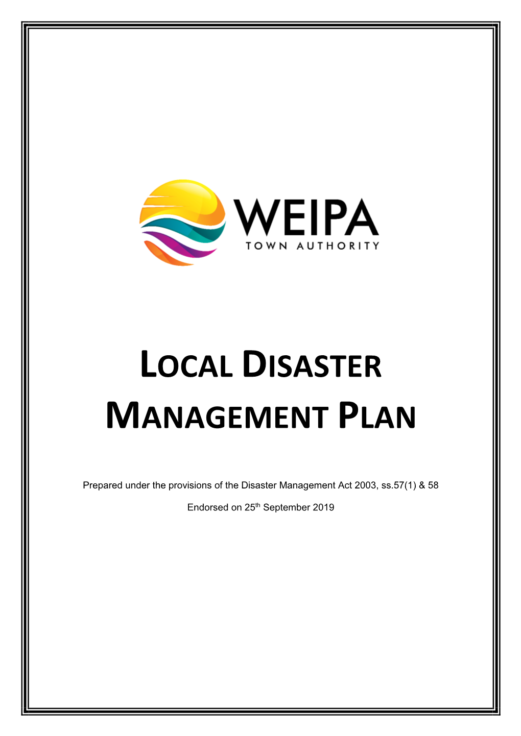 Local Disaster Management Plan