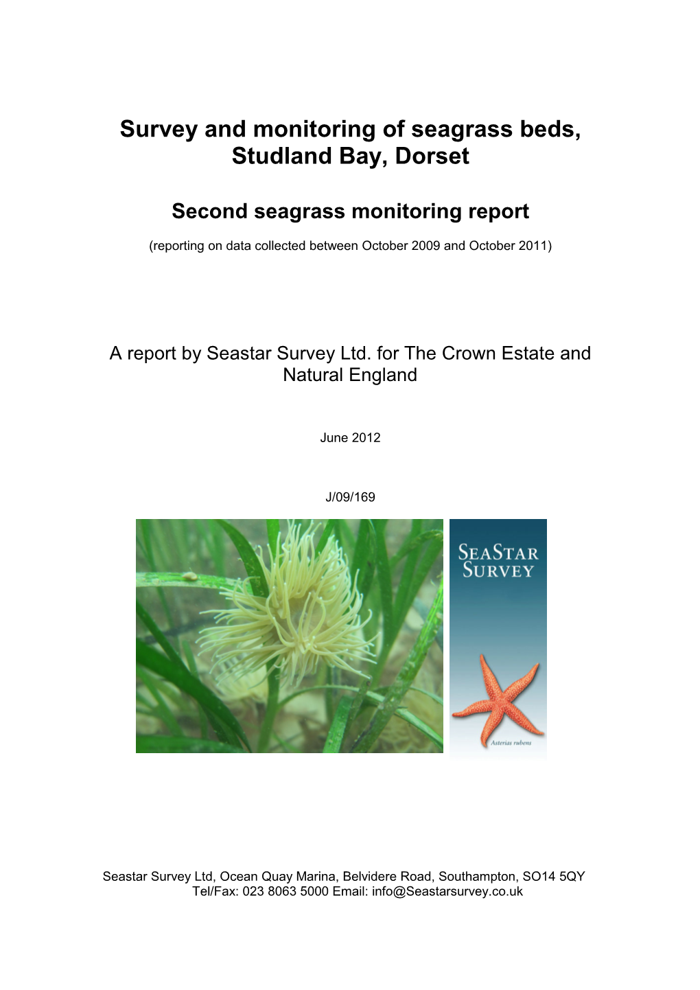 Survey and Monitoring of Seagrass Beds, Studland Bay, Dorset