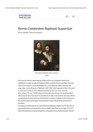 Rome Celebrates Raphael Superstar | Epicurean Traveler