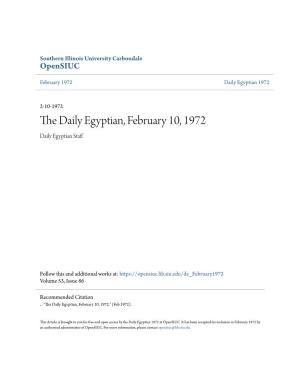 The Daily Egyptian, February 10, 1972