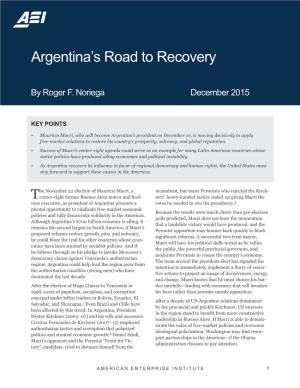 Argentina's Road to Recovery