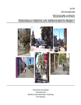 Telegraph Avenue Pedestrian Streetscape Improvements Project