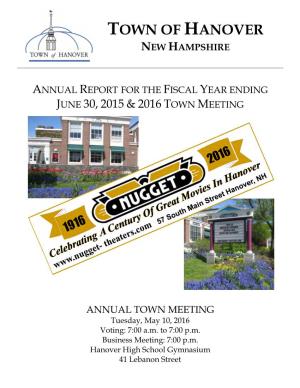 2015 Town Report Suite 225, 10 Water St., Lebanon, NH 03766