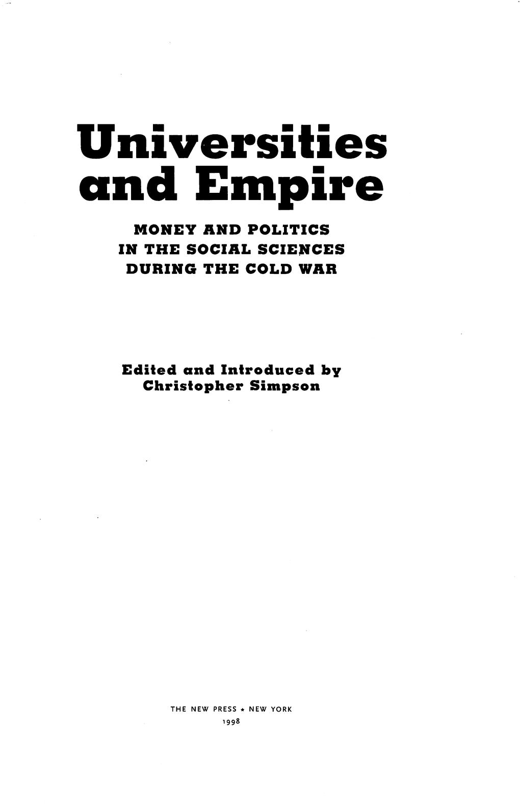 Universities and Empire