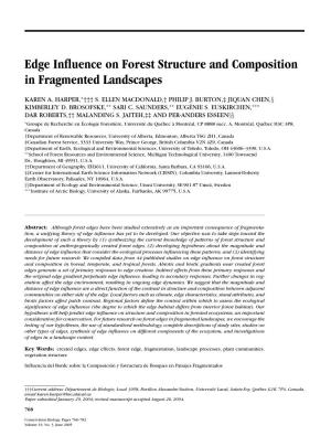 Edge Influence on Forest Structure and Composition in Fragmented Landscapes