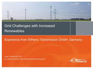 Grid Challenges with Increased Renewables