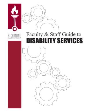 Faculty and Staff Guide to Disability Services
