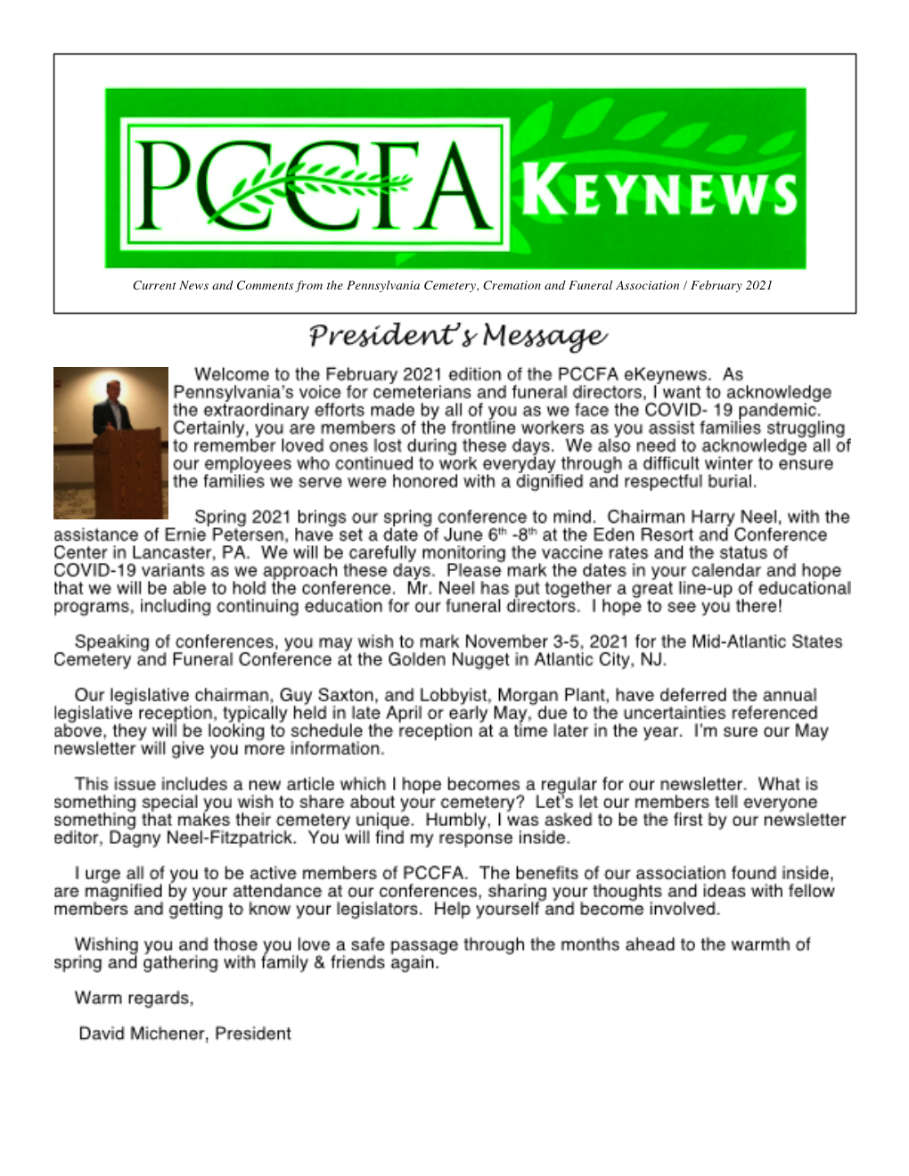 PCCFA Spring 21 Newsletter