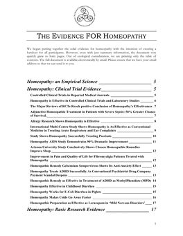 Research on Homeopathy Efficacy
