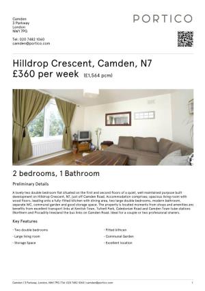 Hilldrop Crescent, Camden, N7 £360 Per Week