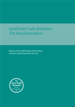 Good Inter Faith Relations: the Next Generation