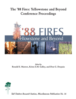 88 Fires: Yellowstone and Beyond Conference Proceedings