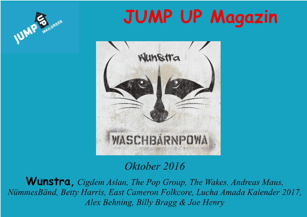 JUMP up Magazin Billy Bragg & Joe Henry