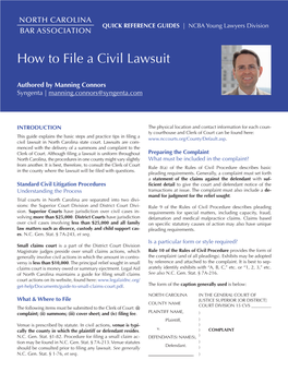 How to File a Civil Lawsuit