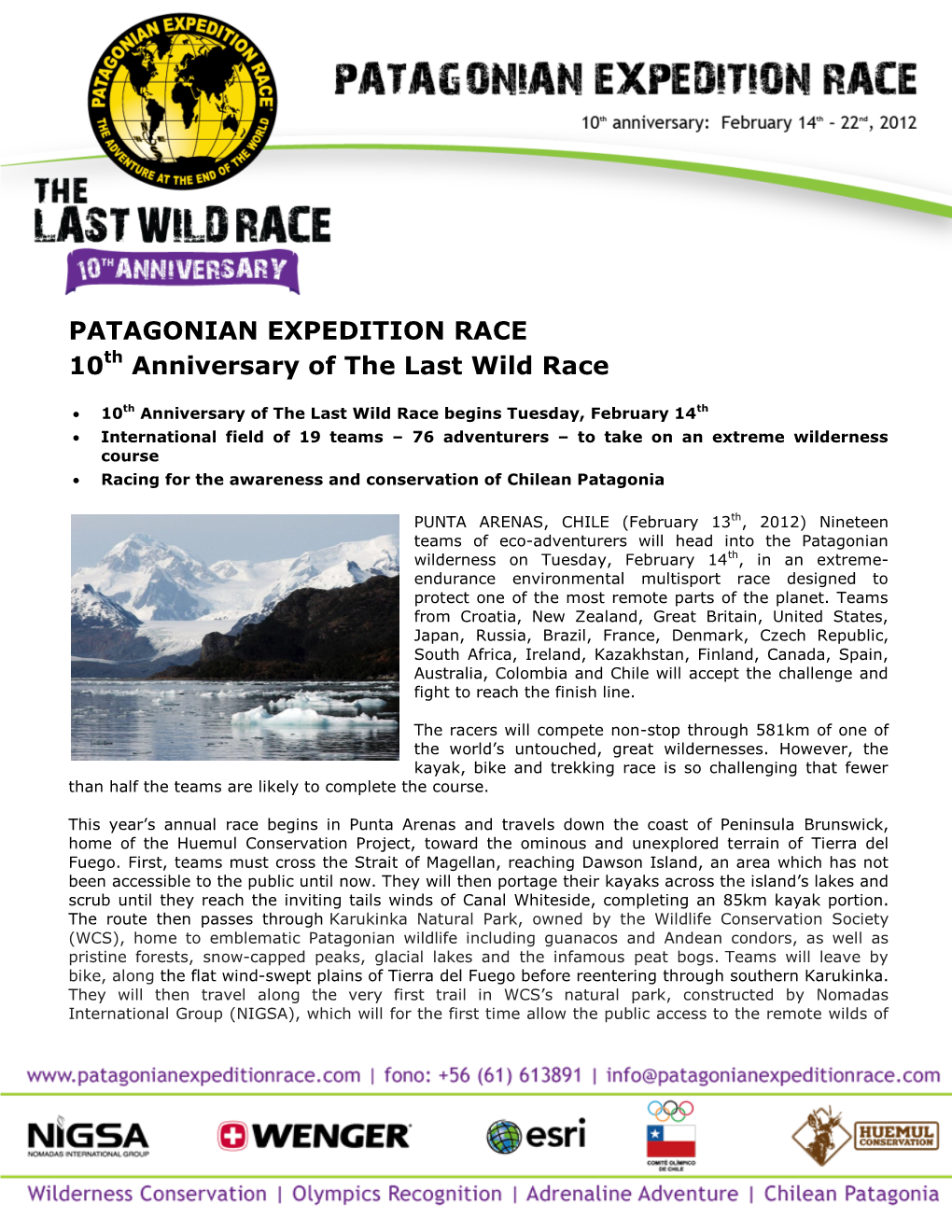 PATAGONIAN EXPEDITION RACE 10Th Anniversary of the Last Wild Race