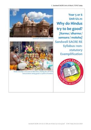 Why Do Hindus Try to Be Good? [Karma / Dharma