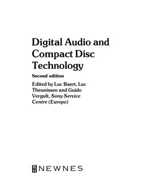 Digital Audio and Compact Disc Technology Second Edition Edited by Luc Baert, Luc Theunissen and Guido Vergult, Sony Service Centre (Europe)
