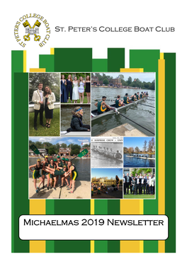 Michaelmas 2019 Newsletter a Word from the President