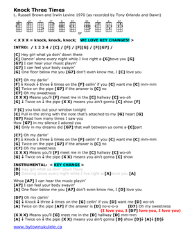 Knock Three Times (PDF)