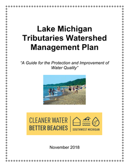Lake Michigan Tributaries Watershed Management Plan