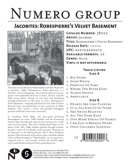 Jacobites: Robespierre's Velvet Basement