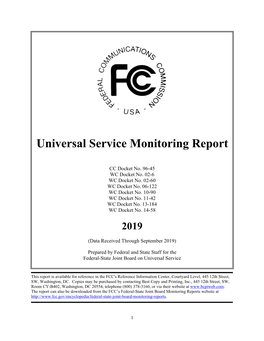 Universal Service Monitoring Report