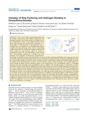 Interplay of Ring Puckering and Hydrogen Bonding In