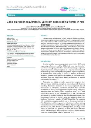 Gene Expression Regulation by Upstream Open Reading Frames In