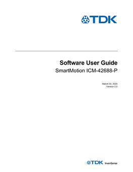 Software User Guide Smartmotion ICM-42688-P