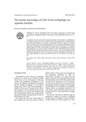 The Marine Macroalgae of Cabo Verde Archipelago: an Updated Checklist