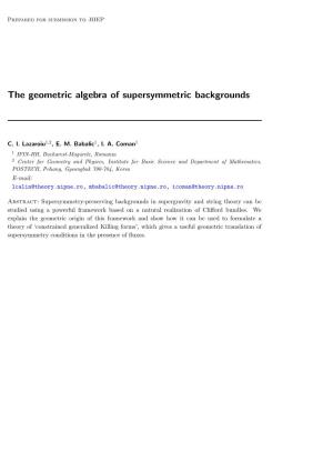 The Geometric Algebra of Supersymmetric Backgrounds