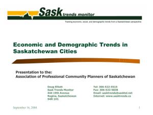 Economic and Demographic Trends in Saskatchewan Cities