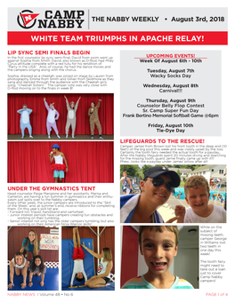 White Team Triumphs in Apache Relay!