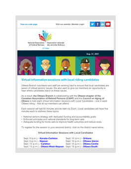 Virtual Information Sessions with Local Riding Candidates