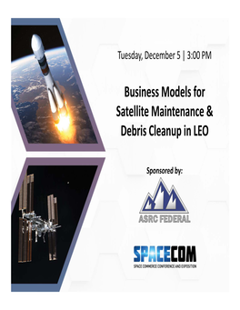 Business Models for Satellite Maintenance & Debris Cleanup In