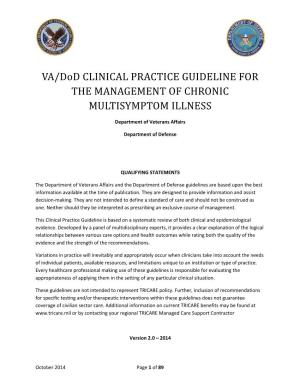 VA/DOD Chronic Multisymptom Illness Clinical Practice Guideline