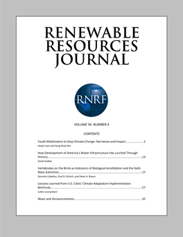 Renewable Resources Journal